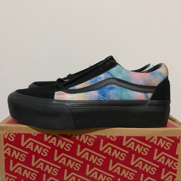 tie dye platform vans